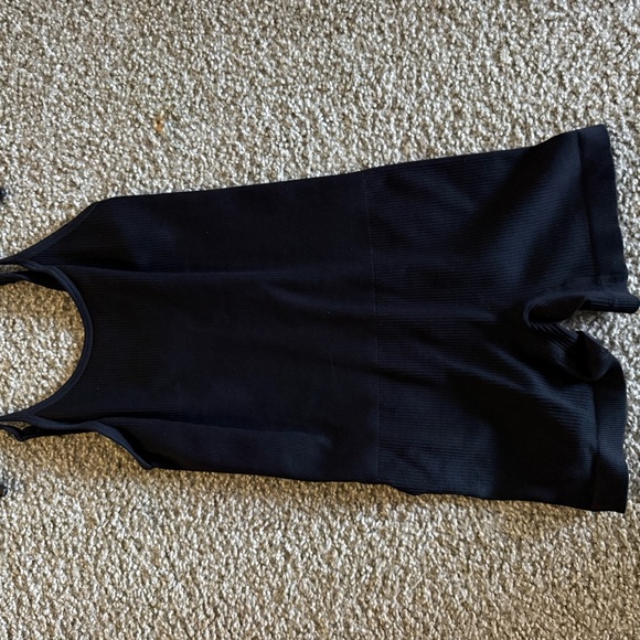 Tops - Women's Black Ribbed Tank Romper